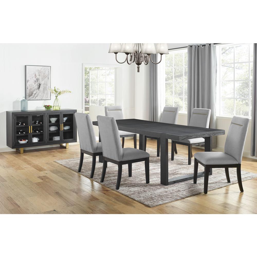 Yves 8pc Dining Set - Grey. Picture 1