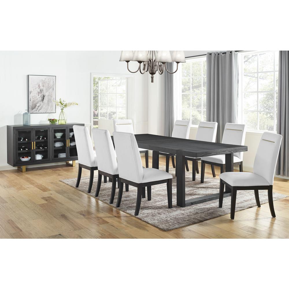 Yves 10pc Dining Set - White. Picture 1