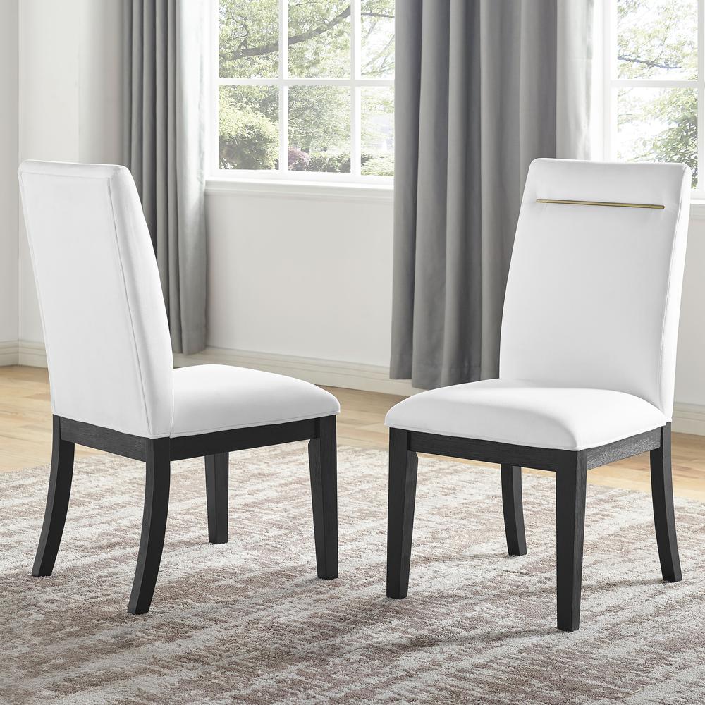 Yves 7pc Dining Set - White. Picture 3