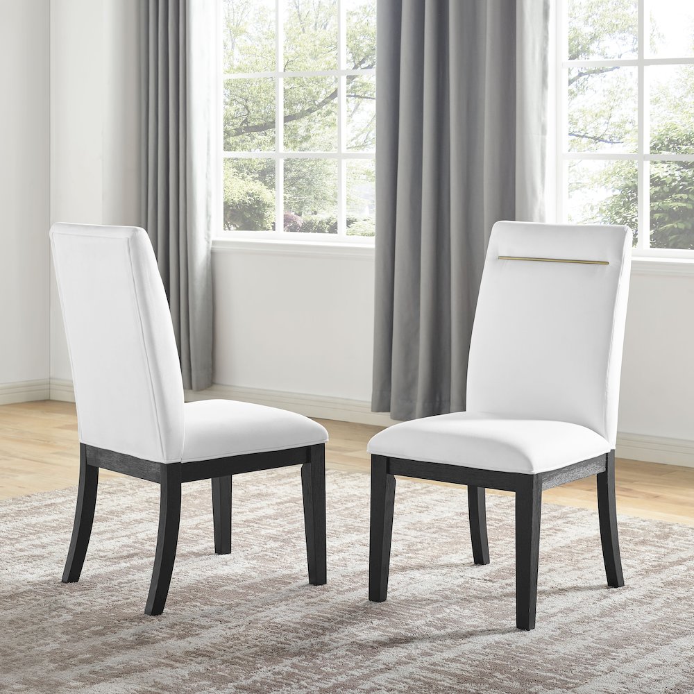 Yves 9pc Dining Set - White. Picture 7