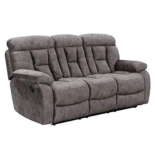 Recliner Sofa, Mushroom upholstery. Picture 1