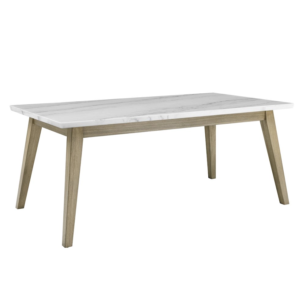 Vida White Marble Top Dining Table. Picture 1