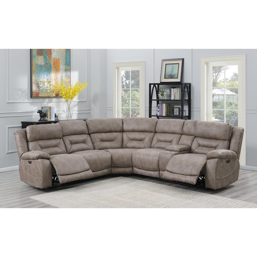 Aria 3PC Reclining Sectional - Desert Sand. Picture 2