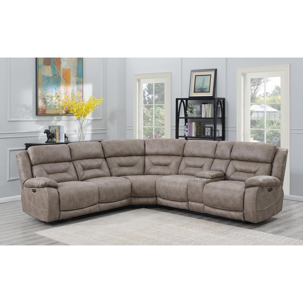 Aria 3PC Reclining Sectional - Desert Sand. Picture 3