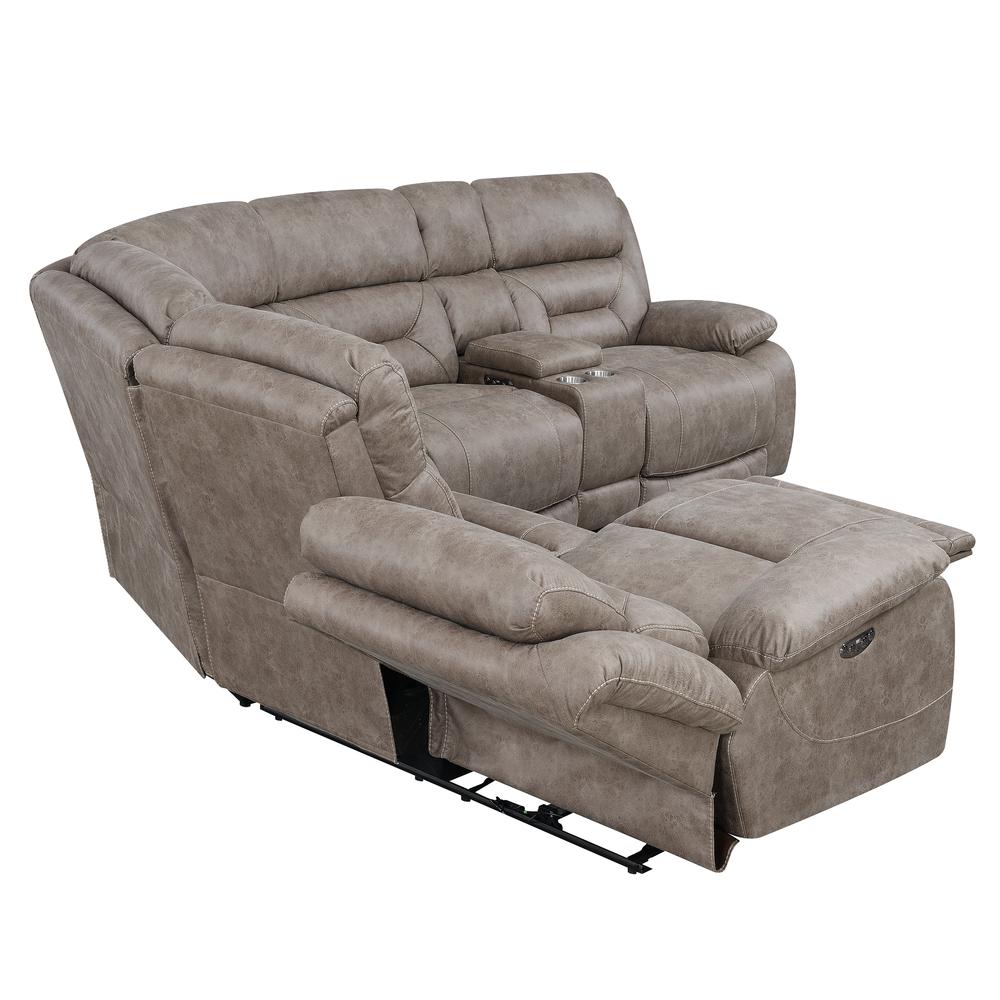 Aria 3PC Reclining Sectional - Desert Sand. Picture 7