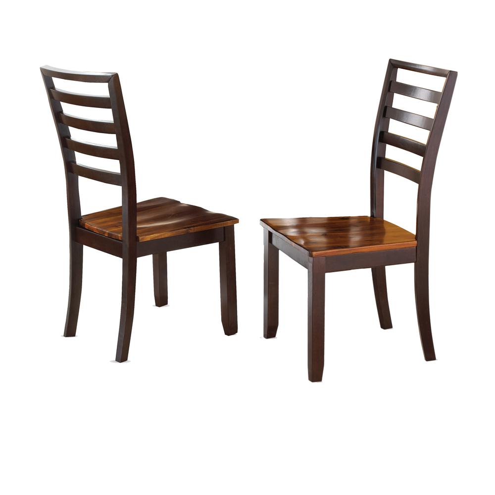 Side Chair- Set of 2, Tone on tone cordovan cherry finish. Picture 1