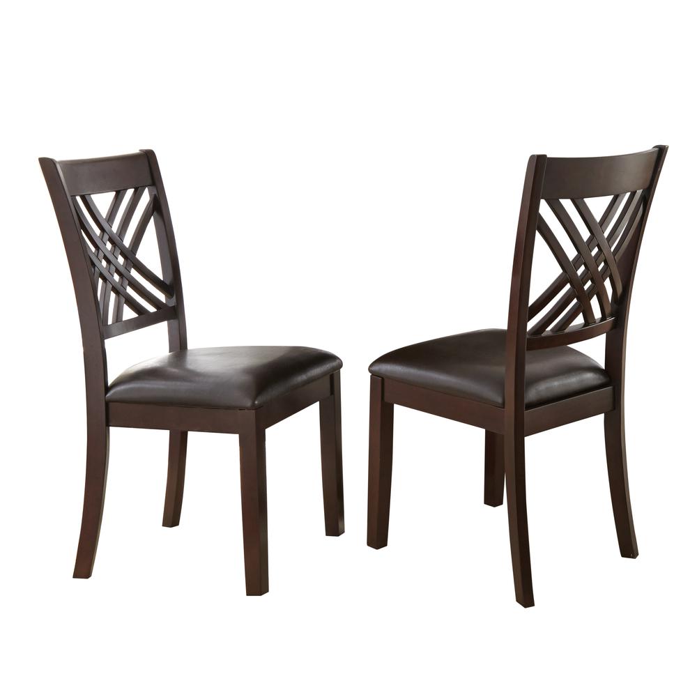 Side Chairs - Set of 2, Durable, multi step hand applied glaze finish in espresso cherry. Picture 1