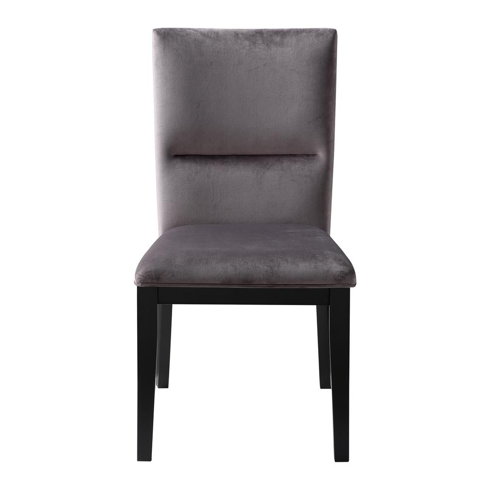 Amalie Side Chair - Grey Velvet. Picture 2