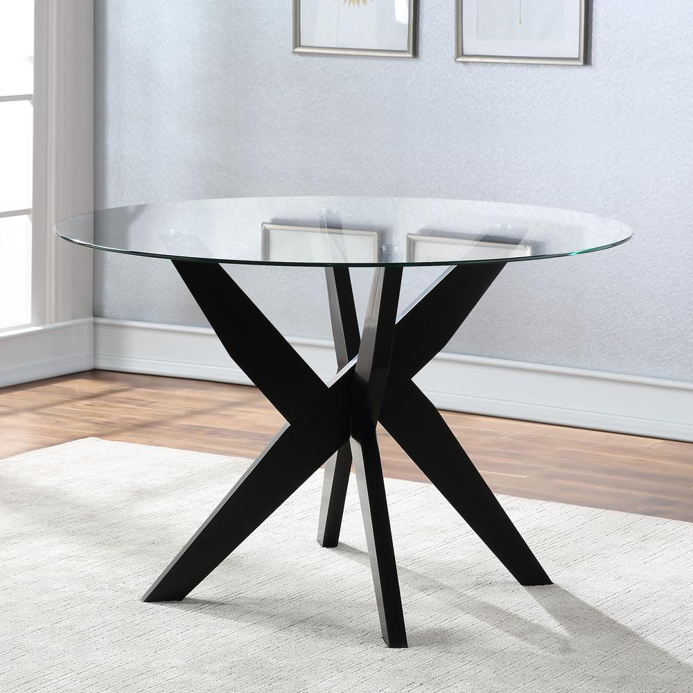 Amalie Round Dining Table - Black. Picture 1