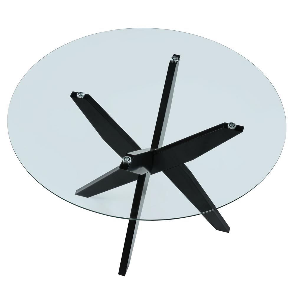 Amalie Round Dining Table - Black. Picture 3
