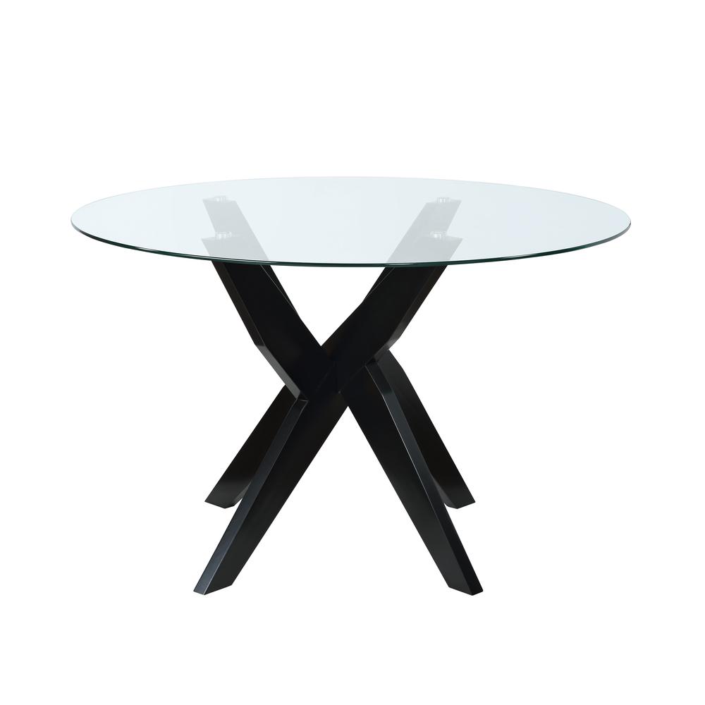 Amalie Round Dining Table - Black. Picture 5