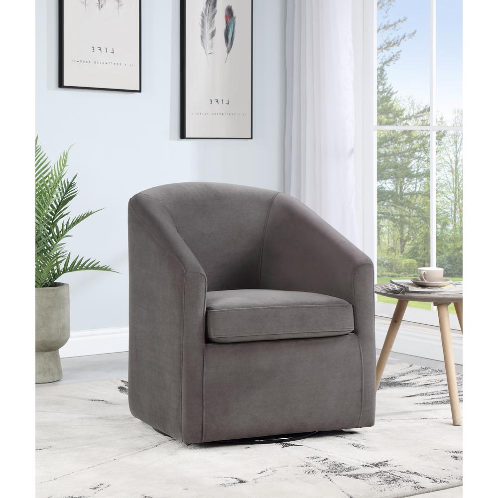 Arlo Upholstered Dining/Accent Chair Fog. Picture 2