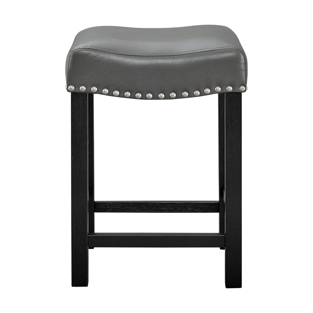 Aspen Gray PU Counter Stool set of 2. Picture 3