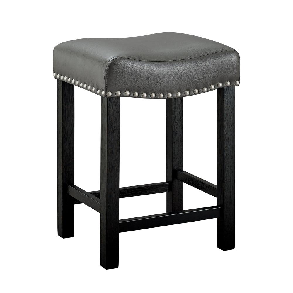 Aspen Gray PU Counter Stool set of 2. Picture 4