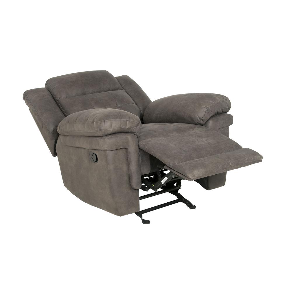 Glider Recliner Chair, Grey, Grey. Picture 5