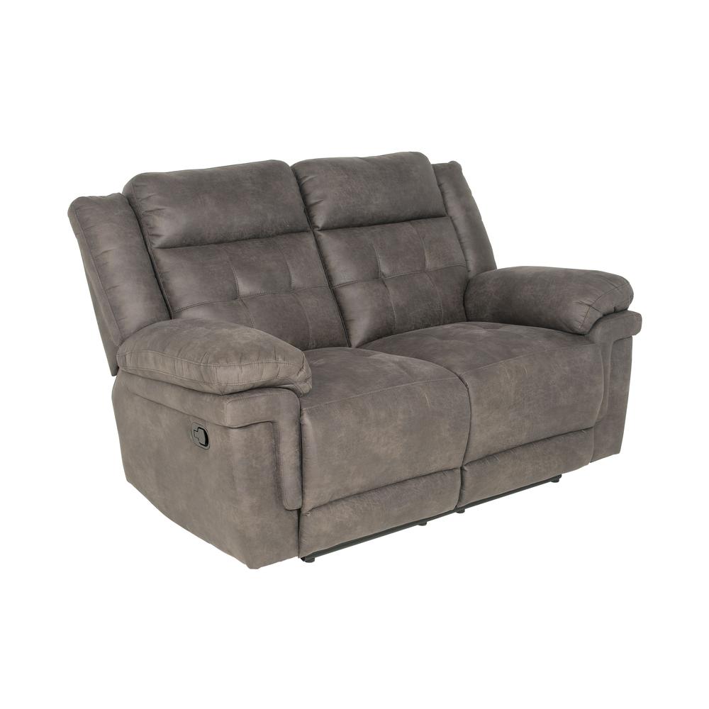 Recliner Loveseat, Grey, Grey. The main picture.