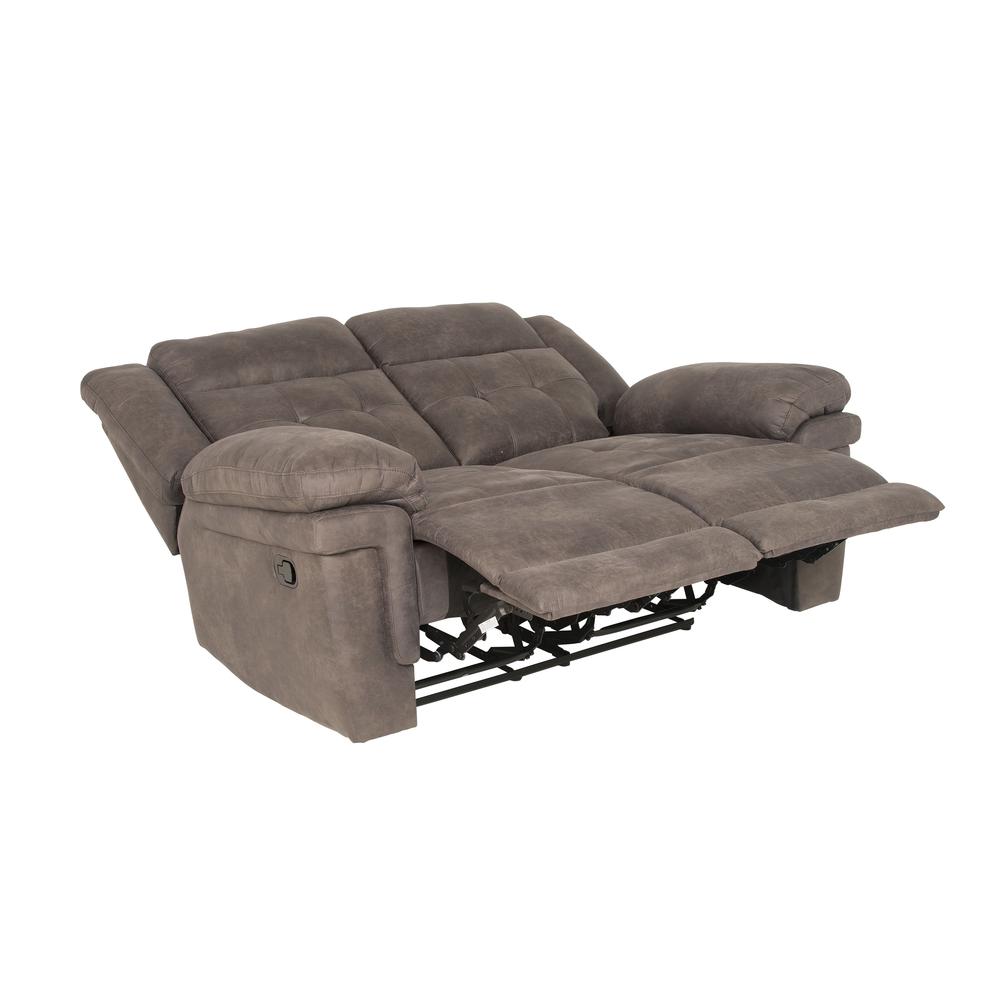Recliner Loveseat, Grey, Grey. Picture 5