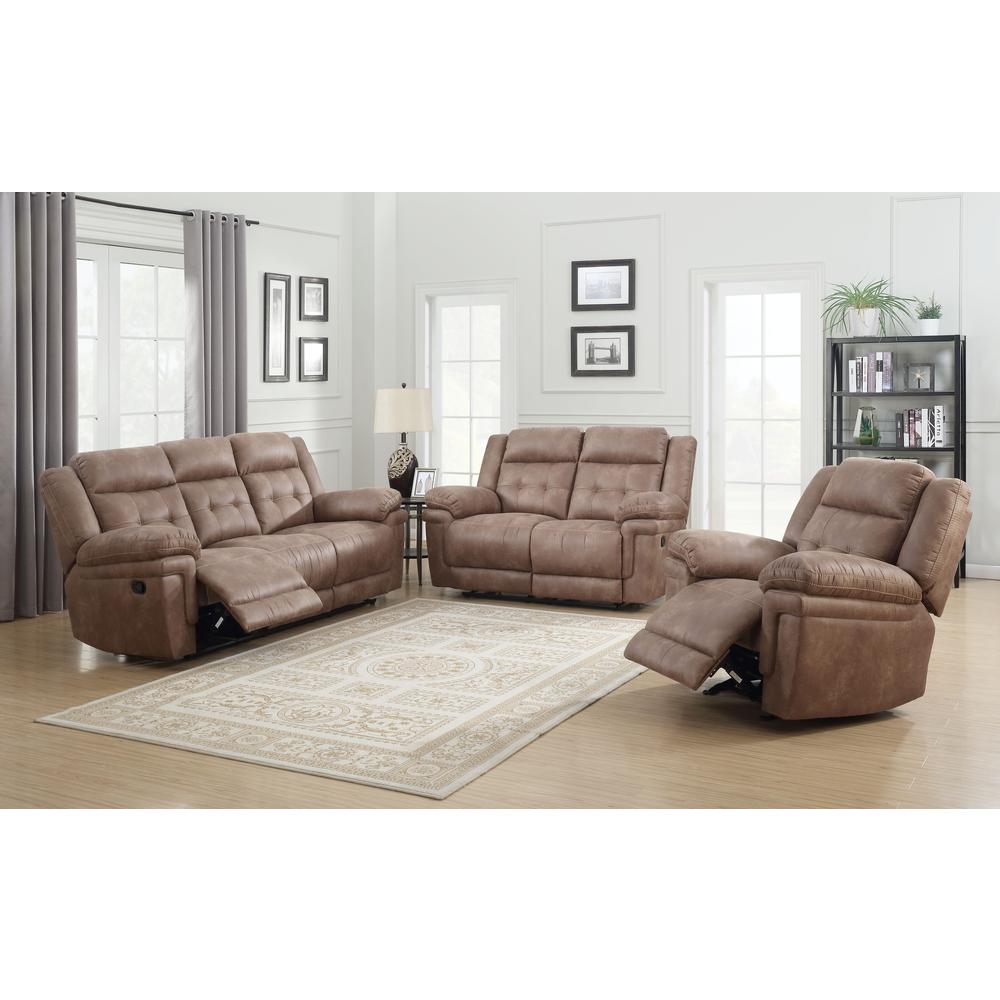 Recliner Loveseat, Grey, Grey. Picture 4