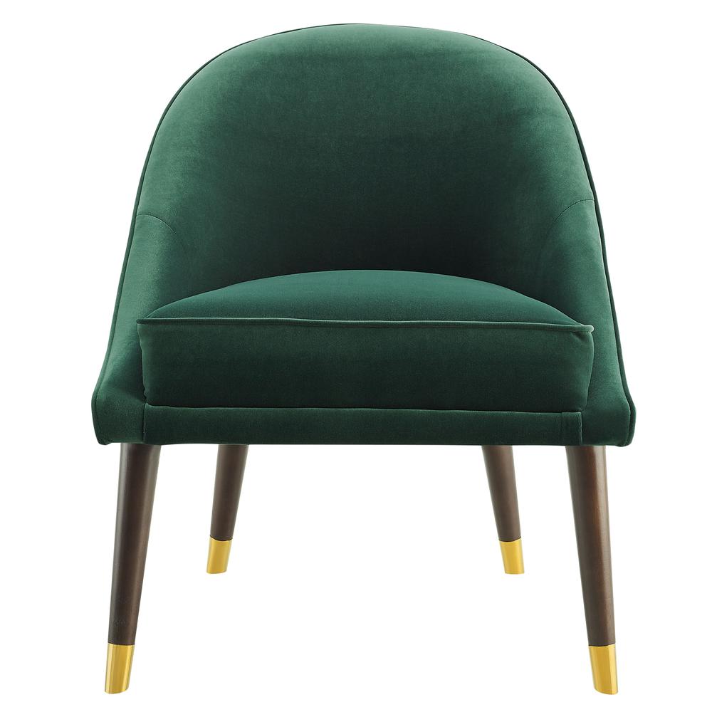 Avalon Velvet Accent Chair - Green. Picture 1