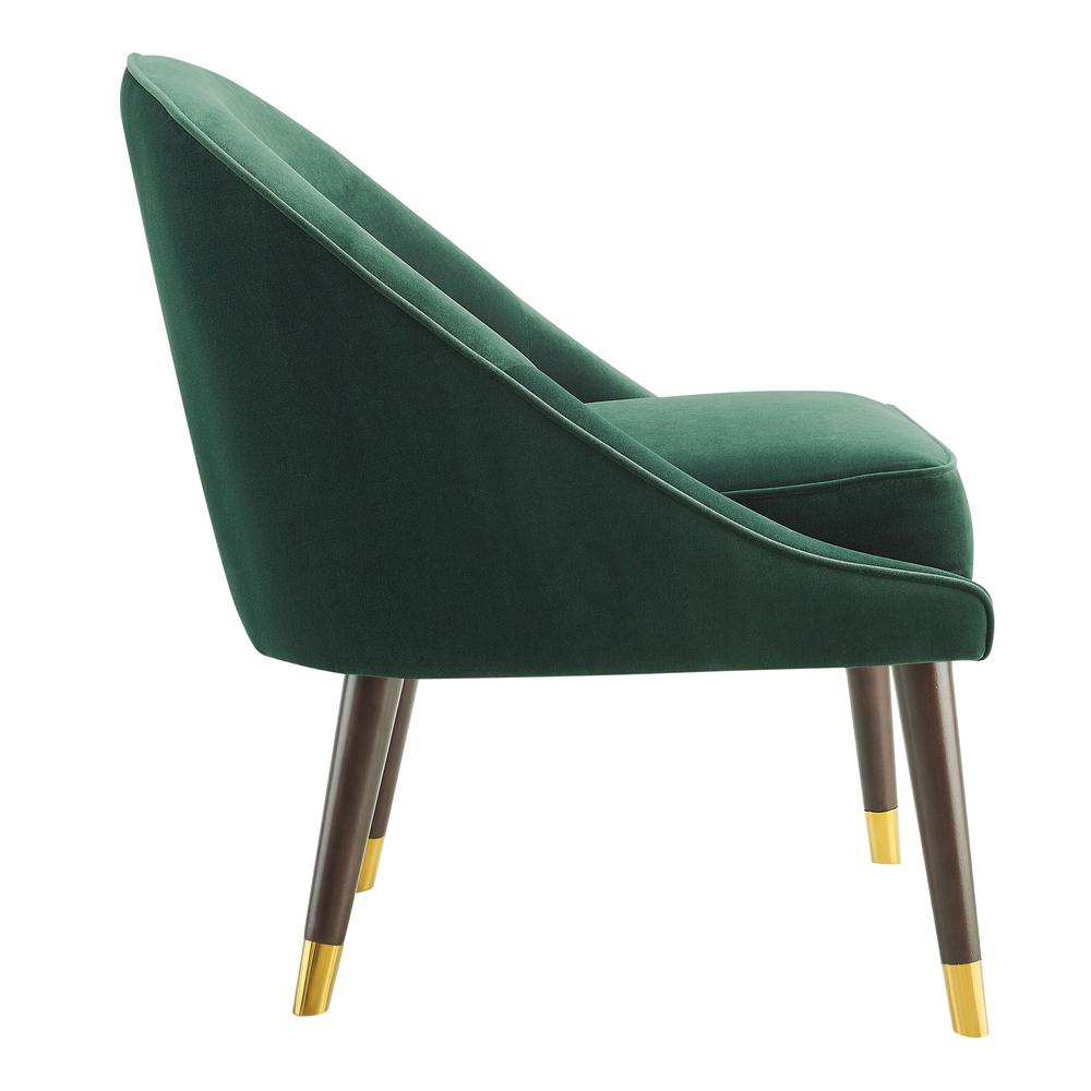 Avalon Velvet Accent Chair - Green. Picture 2