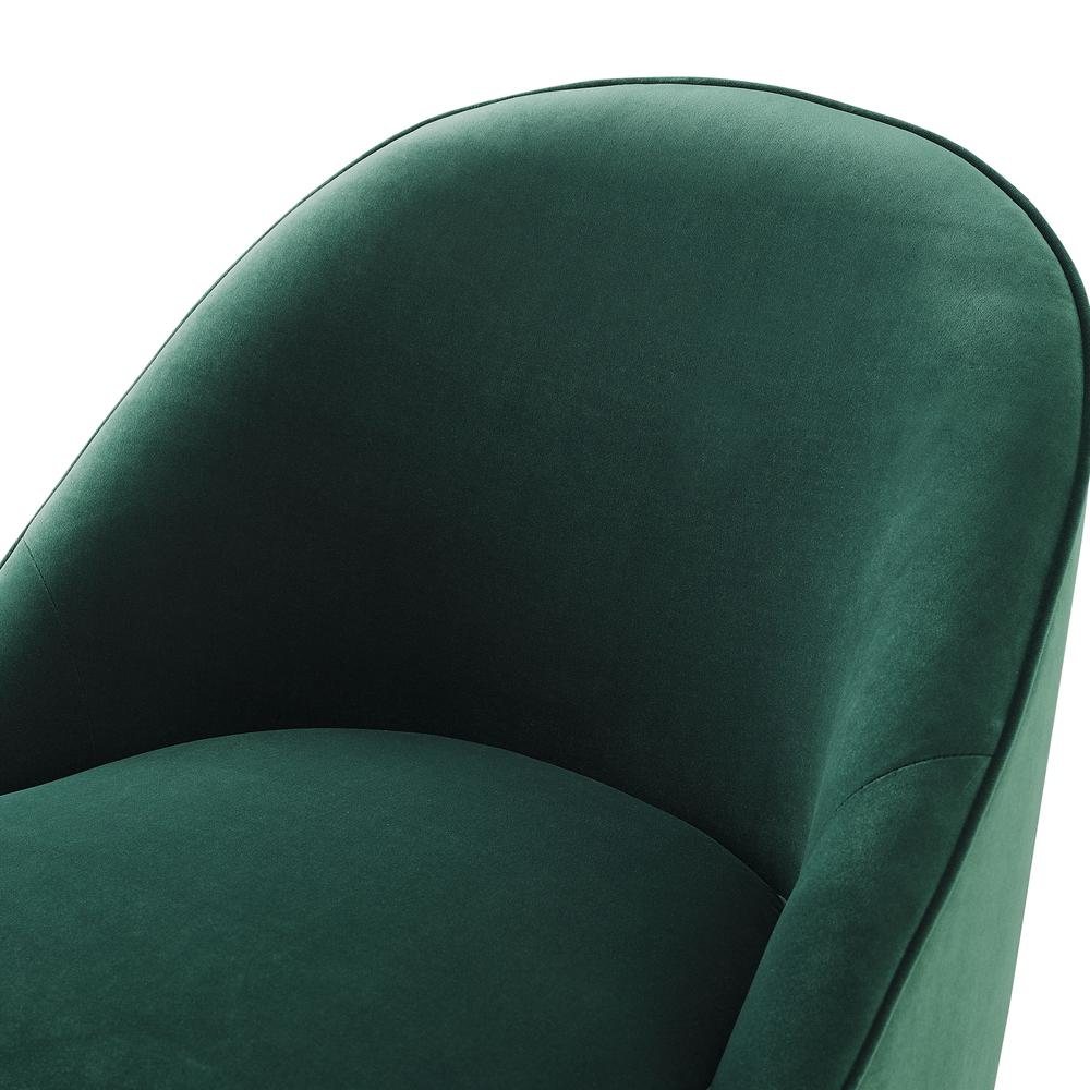 Avalon Velvet Accent Chair - Green. Picture 3