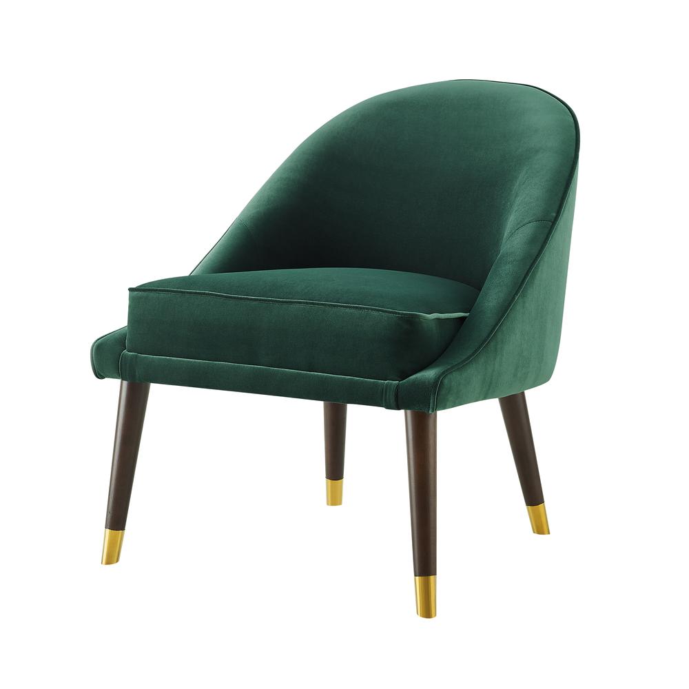 Avalon Velvet Accent Chair - Green. Picture 5