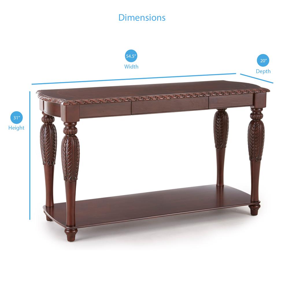 Sofa Table, Multi-step hand applied glazed finish in warm brown cherry. Picture 2