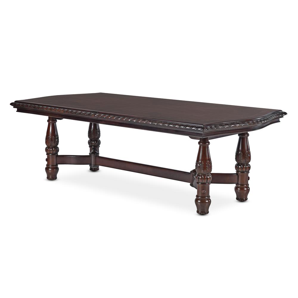 Dining Table w/24" Leaf, Multi-Step hand applied glazed finish in a warm brown cherry. Picture 4
