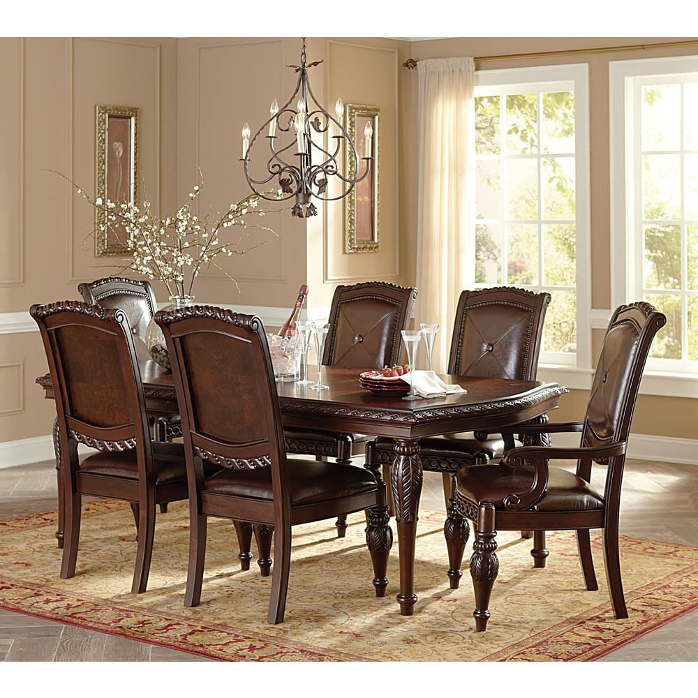Side Chairs - Set of 2, Multi-Step hand applied glazed finish in a warm brown cherry. Picture 3