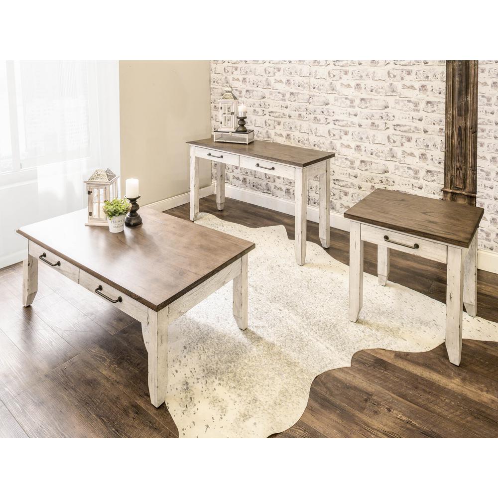 Creek Cocktail Table, Heavily distressed two-tone finish perfect for that rustic farmhouse style. Picture 4