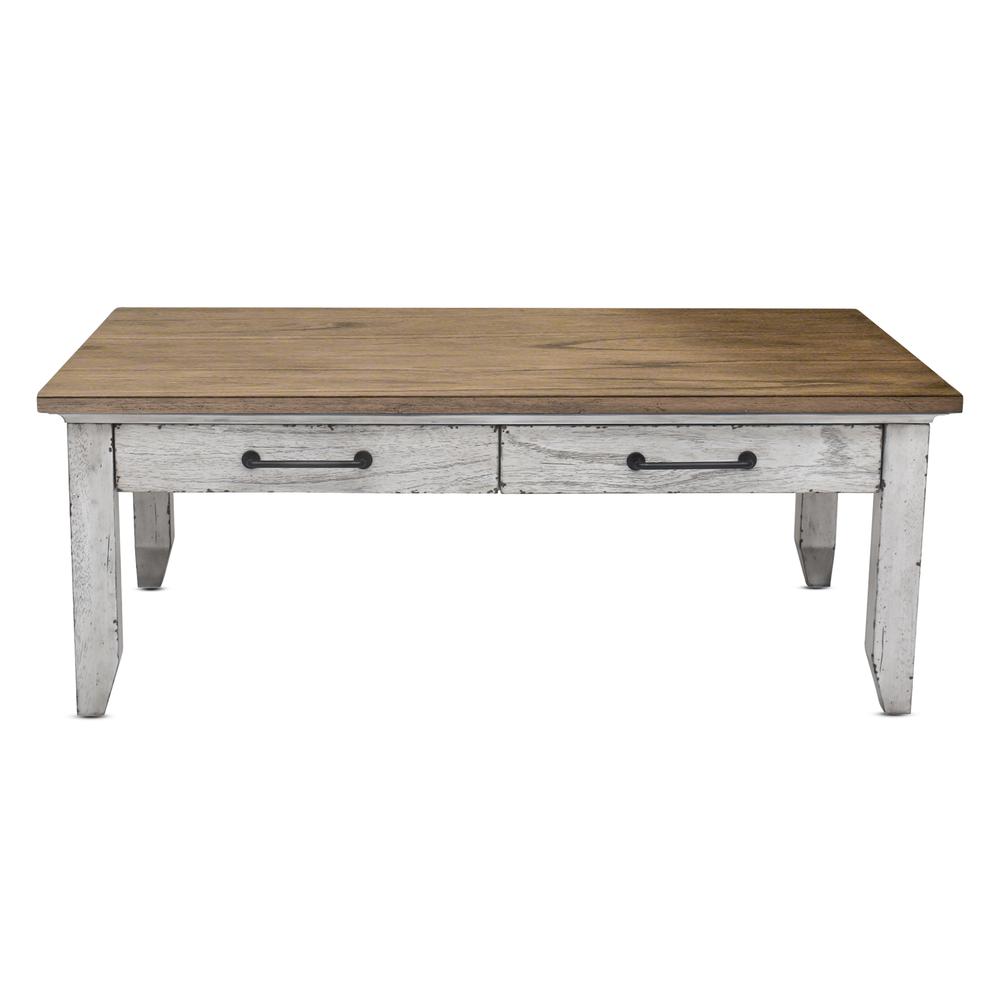 Creek Cocktail Table, Heavily distressed two-tone finish perfect for that rustic farmhouse style. Picture 6