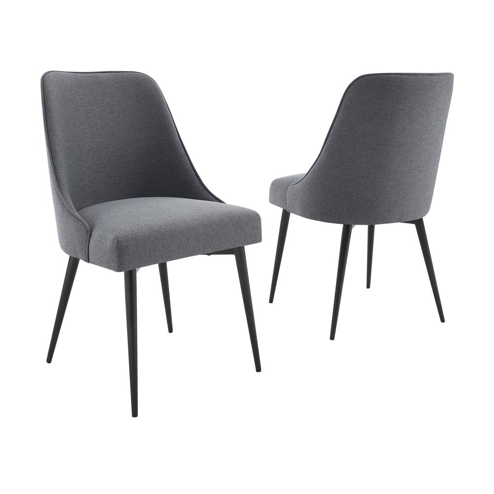 Side Chair Charcoal - set of 2, Charcoal. Picture 1