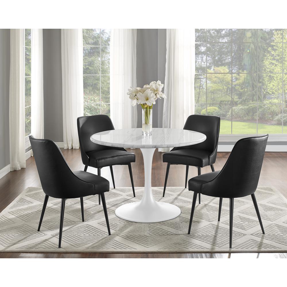 Colfax Side Chair Black Vinyl - set of 2. Picture 3
