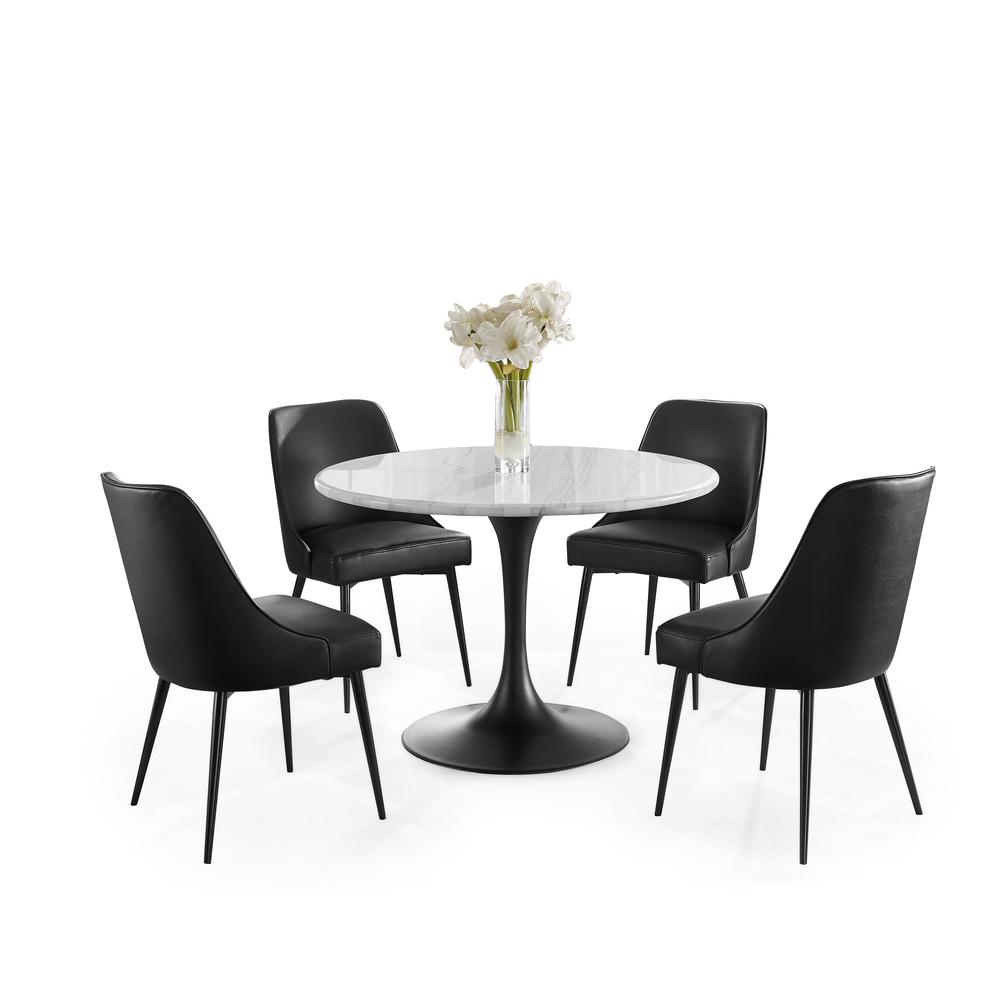 Colfax Side Chair Black Vinyl - set of 2. Picture 7