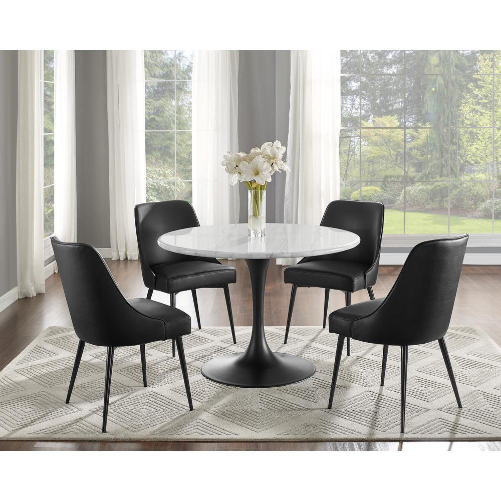 Colfax Side Chair Black Vinyl - set of 2. Picture 8