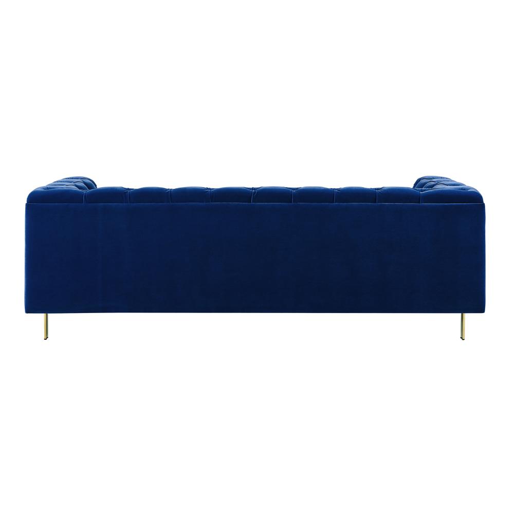 Charlene Blue Velvet Button Tufted Sofa. Picture 7