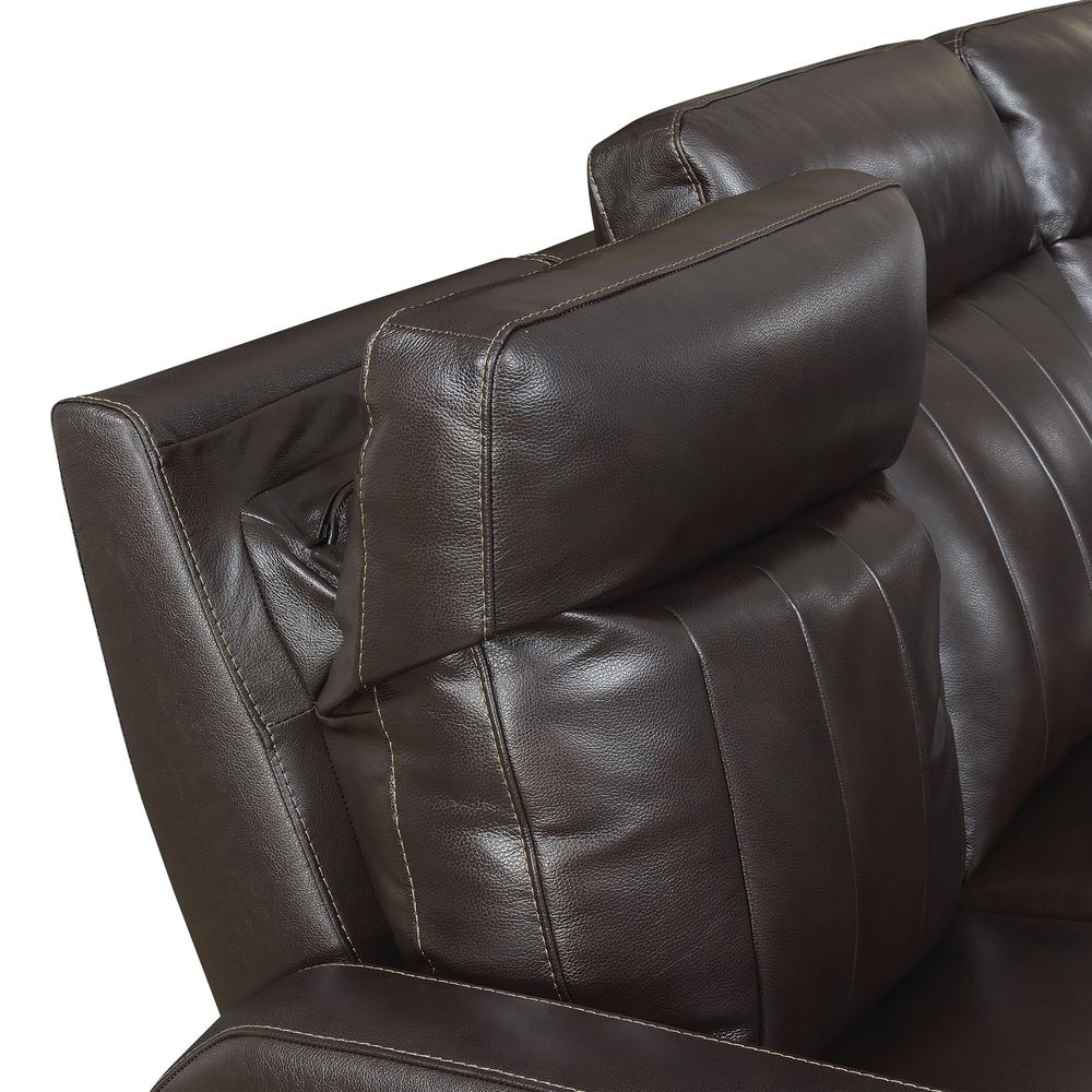Power Recliner Loveseat, Brown. Picture 4