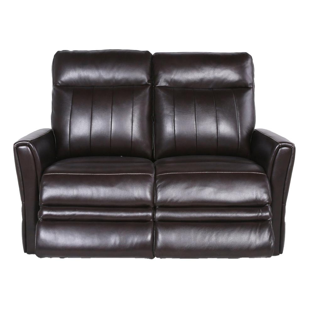 Power Recliner Loveseat, Brown. Picture 9
