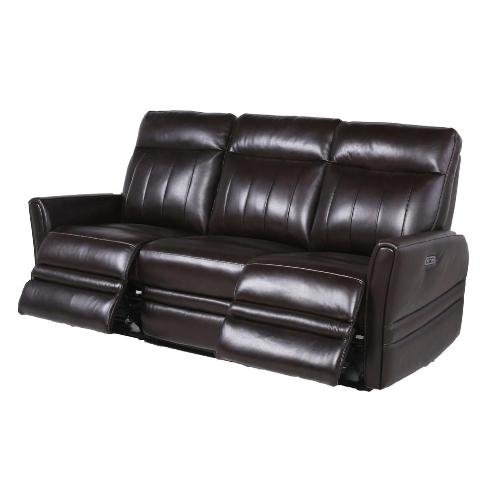 Power Recliner Sofa, Brown. Picture 8