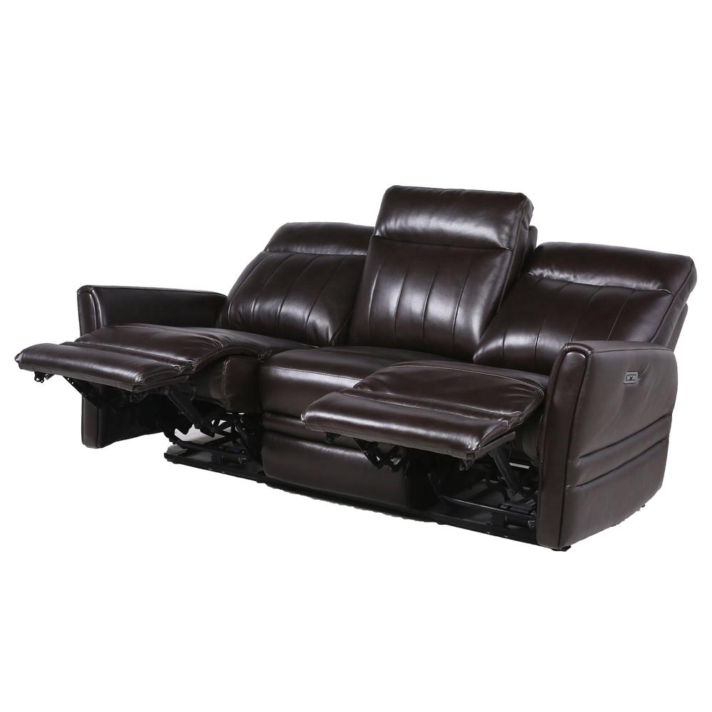 Power Recliner Sofa, Brown. Picture 9