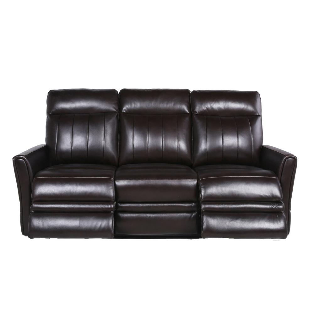 Power Recliner Sofa, Brown. Picture 11
