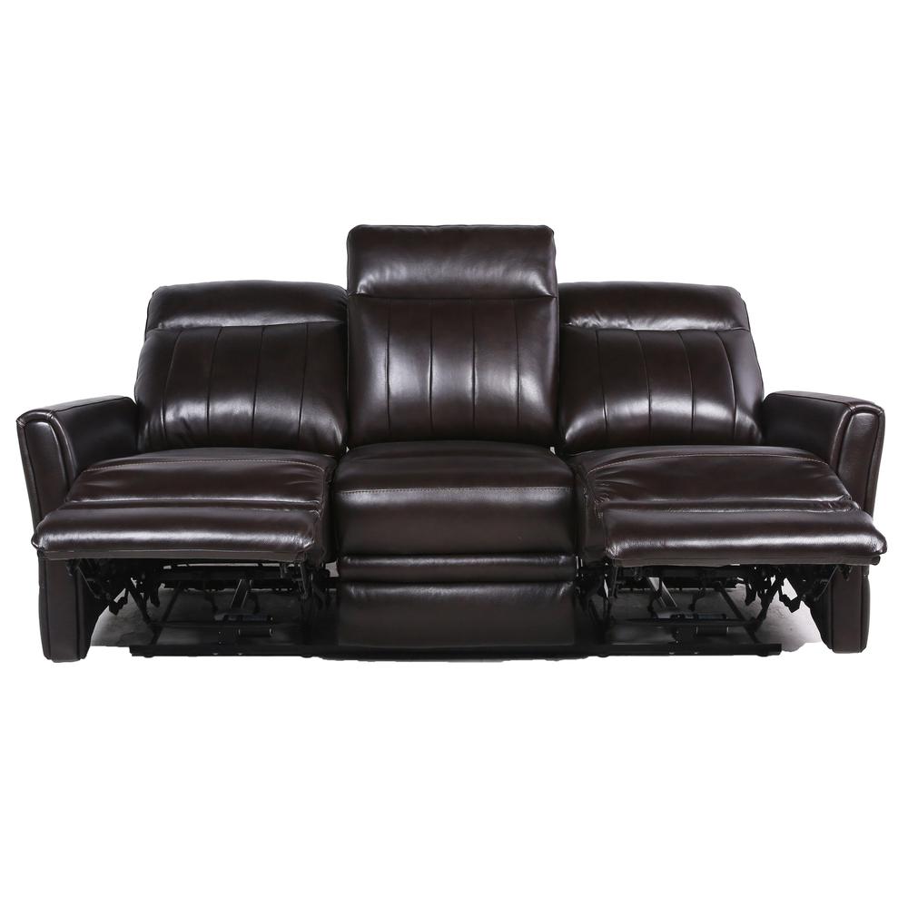 Power Recliner Sofa, Brown. Picture 12