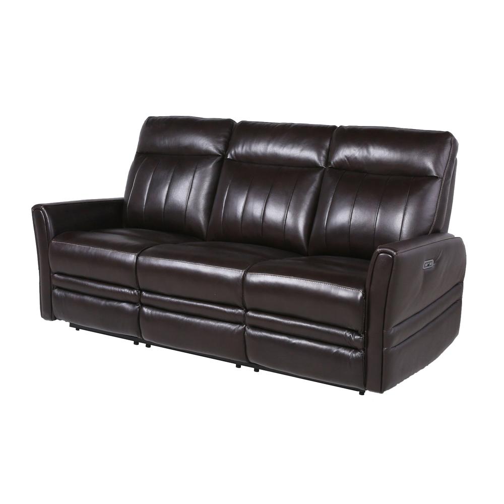 Power Recliner Sofa, Brown. Picture 13