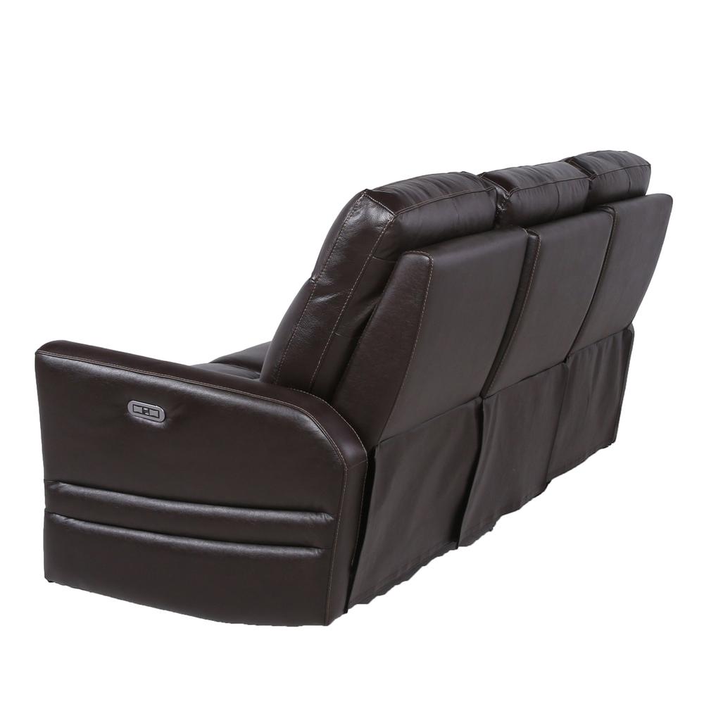 Power Recliner Sofa, Brown. Picture 14