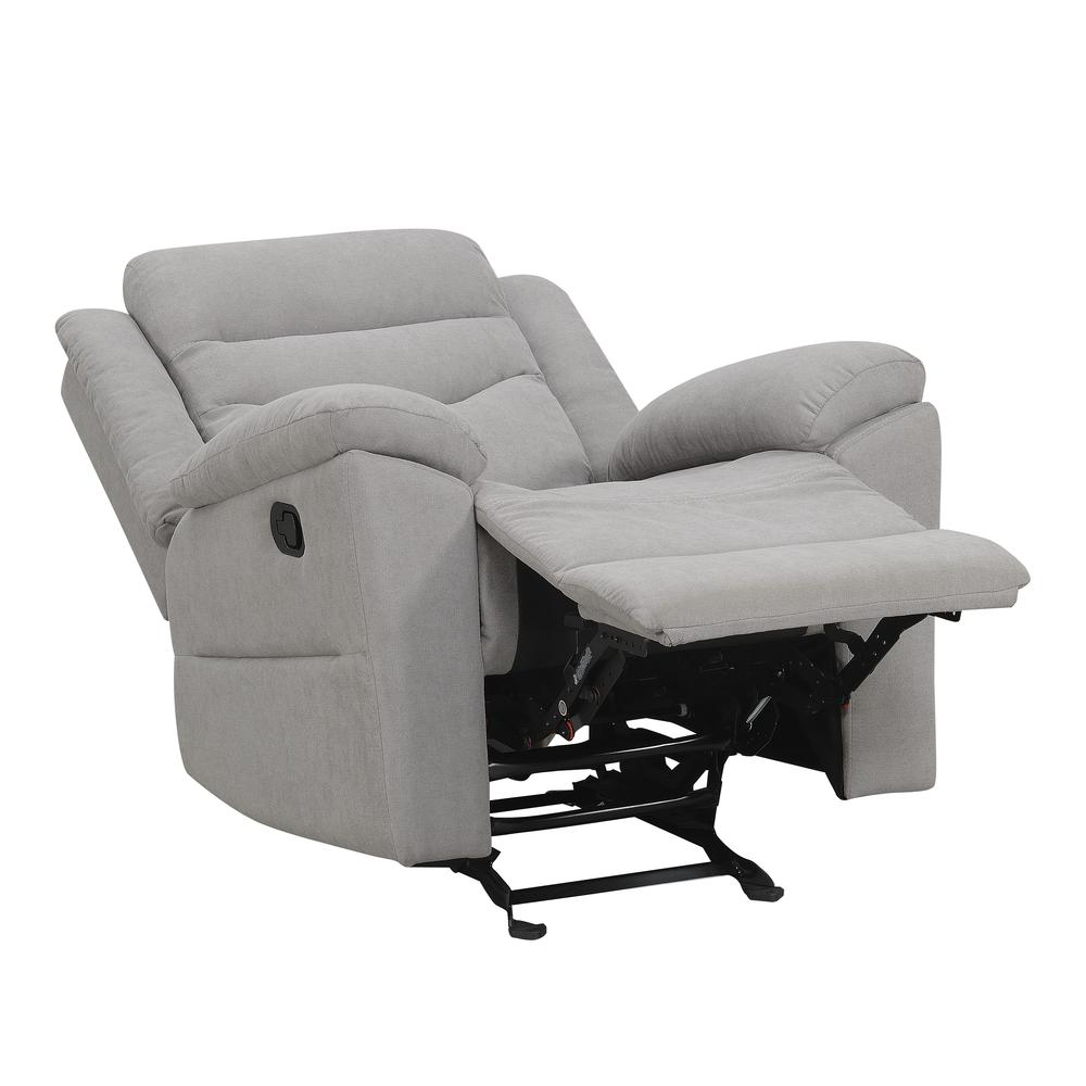 Chenango Glider Recliner Chair - Light Grey. Picture 4
