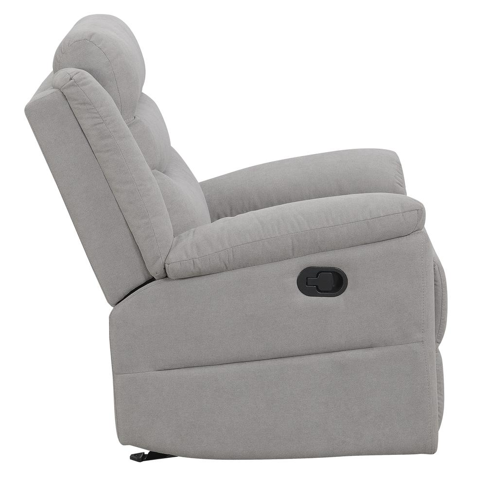 Chenango Glider Recliner Chair - Light Grey. Picture 5