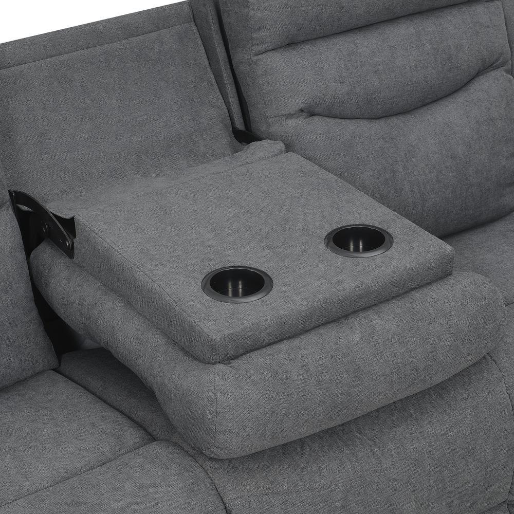 Chenango Manual Motion Sofa - Dark Grey. Picture 9