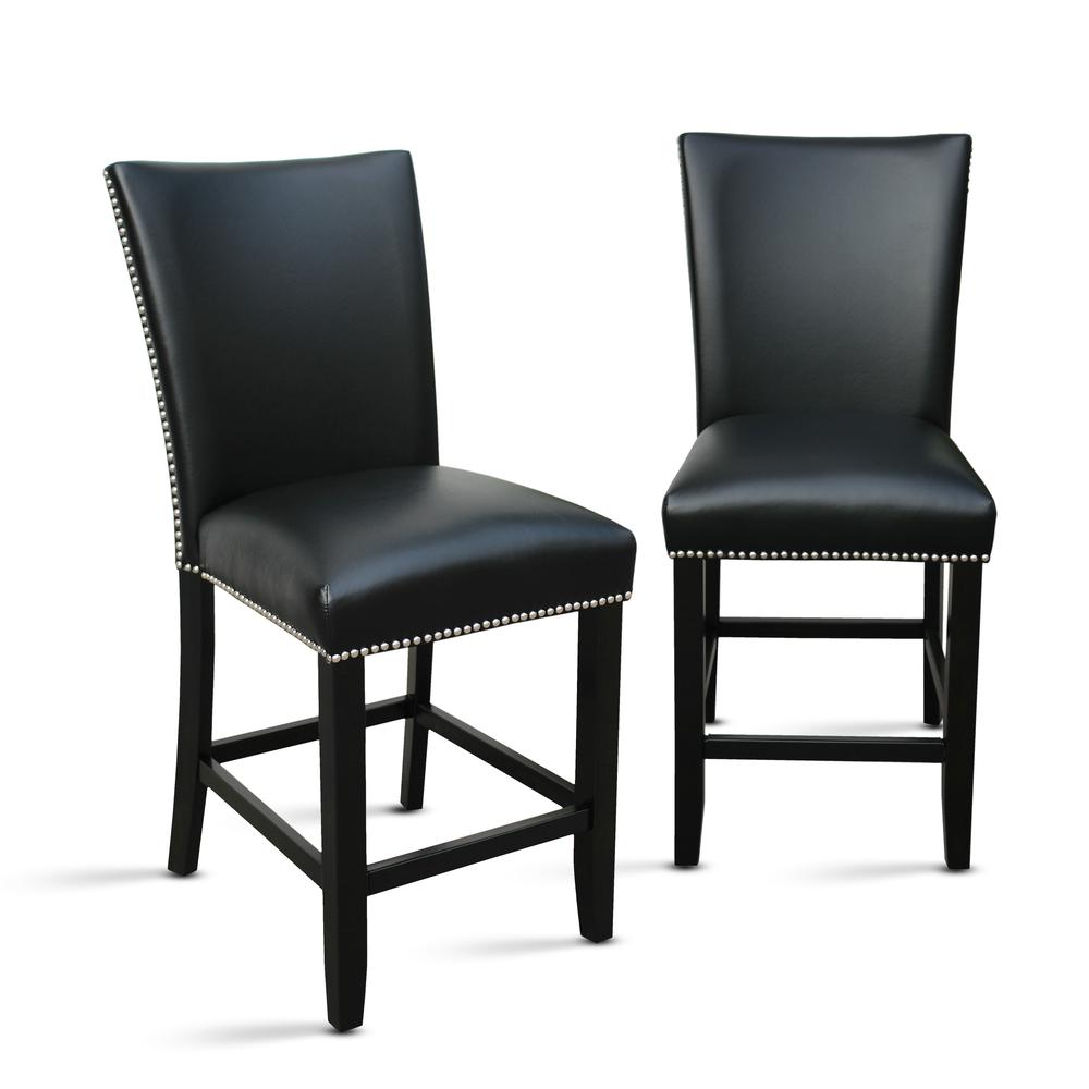 Camila Black Counter Chair - set of 2. Picture 1