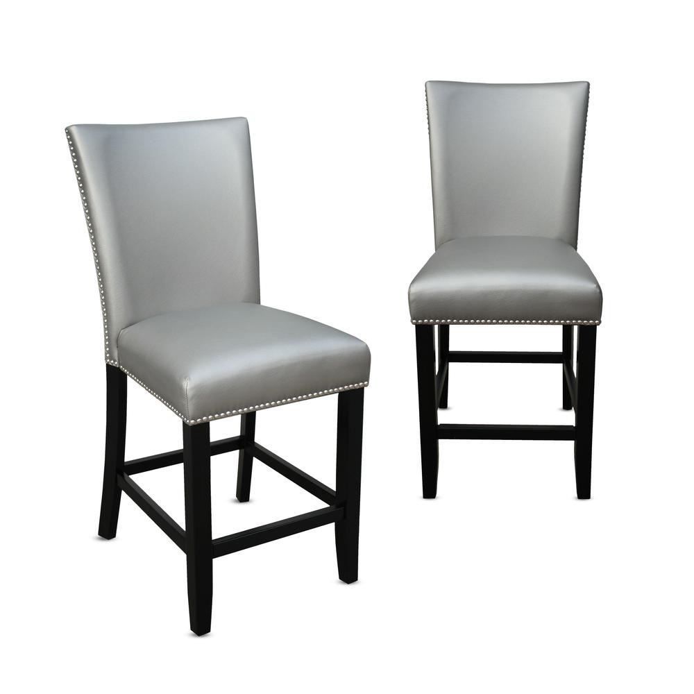 Camila Silver Counter Chair - set of 2. Picture 1