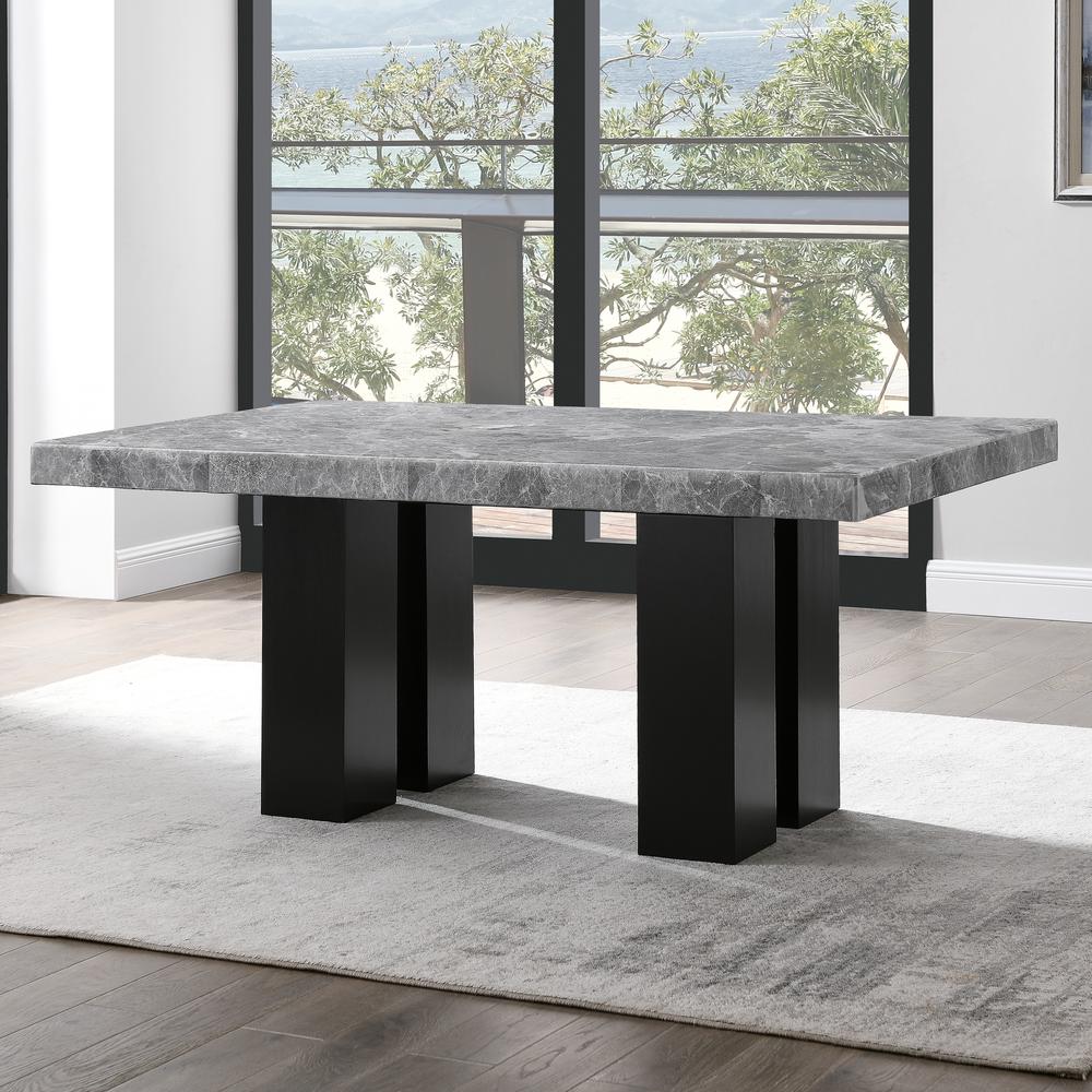 Camila Rectangle Gray Dining Table. Picture 2